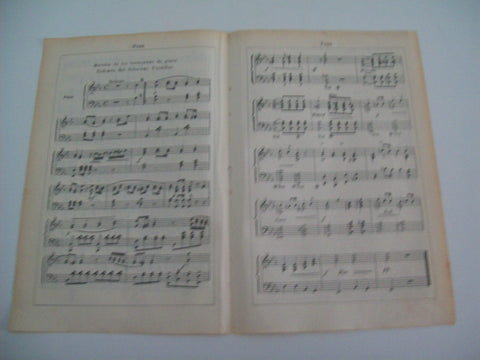 LAMINA ESPASA 1424: Partitura de la Marcha de las trompetas de plata