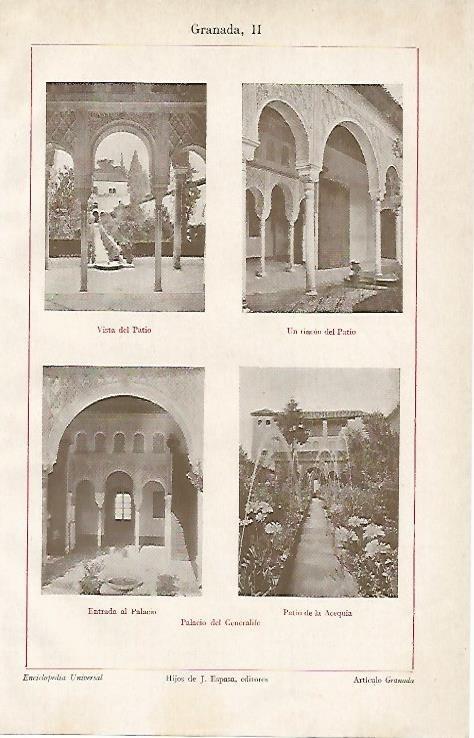 LAMINA ESPASA 2181: Palacio del Generalife de Granada