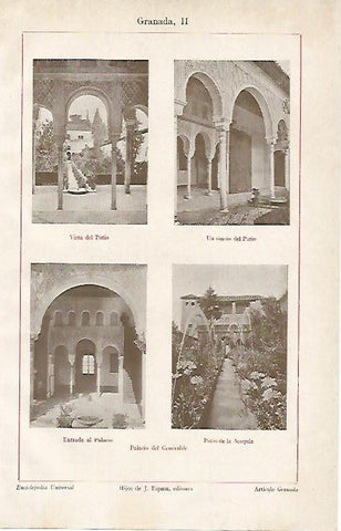 LAMINA ESPASA 2181: Palacio del Generalife de Granada