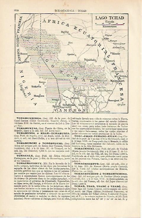 LAMINA ESPASA 5793: Mapa del Lago Tchad