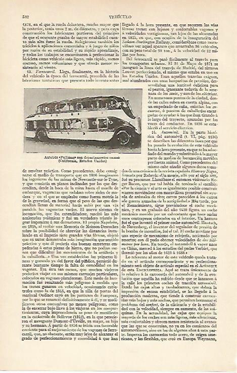 LAMINA ESPASA 5946: Autobus Pullman de California