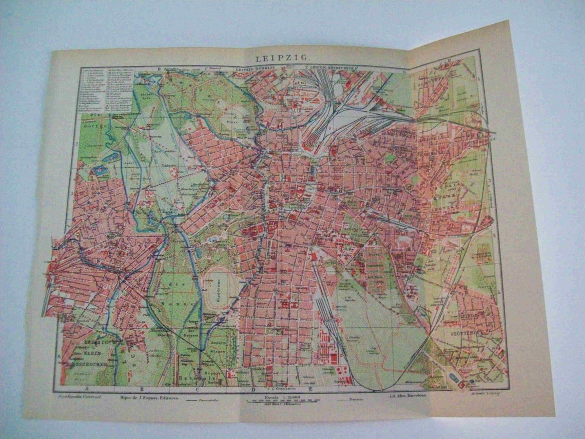 LAMINA ESPASA 9122: Plano de Leipzig