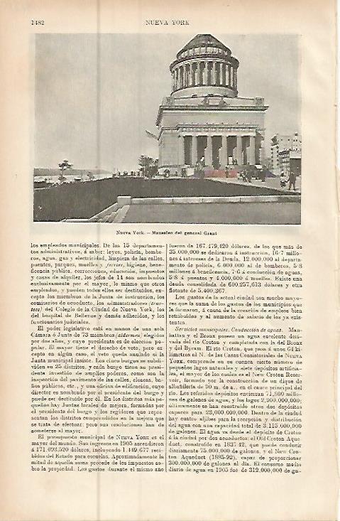 LAMINA ESPASA 9631: Mausoleo del General Grant. Nueva York