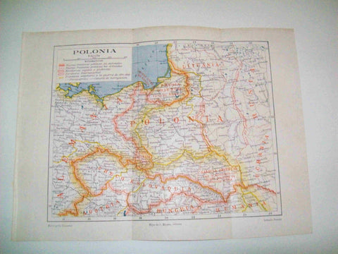 LAMINA ESPASA 10449: Mapa de Polonia