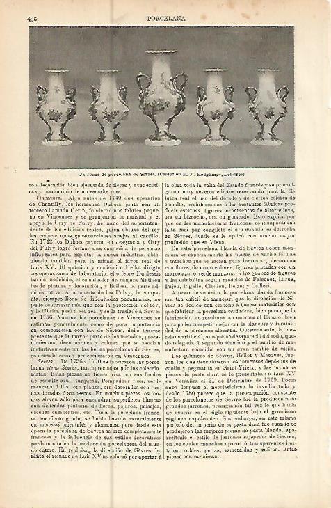 LAMINA ESPASA 10527: Jarrones de porcelana de Sevres