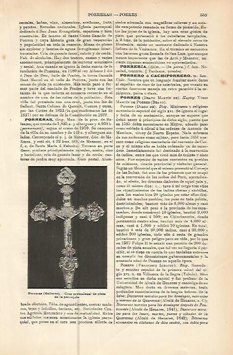 LAMINA ESPASA 10533: Cruz de Porreras Mallorca