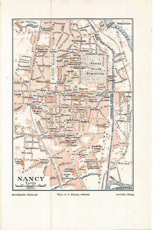 LAMINA ESPASA 10698: Plano de Nancy Francia