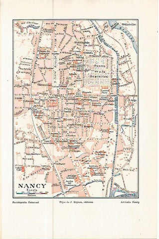LAMINA ESPASA 10698: Plano de Nancy Francia