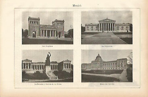 LAMINA ESPASA 11505: Panoramicas de Munich