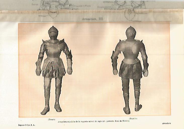 LAMINA ESPASA 12802: Armadura española del siglo XV