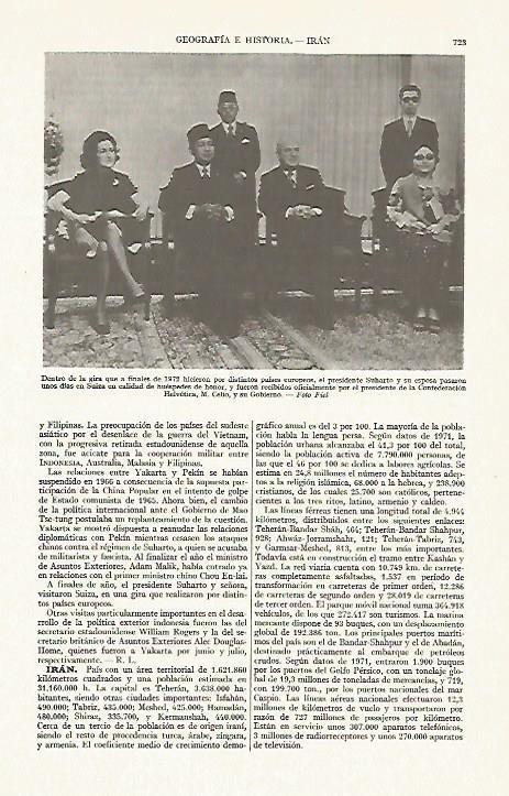 LAMINA ESPASA 13421: El presidente Suharto de Iran