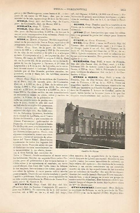 LAMINA ESPASA 7749: Castillo de Oyron Francia