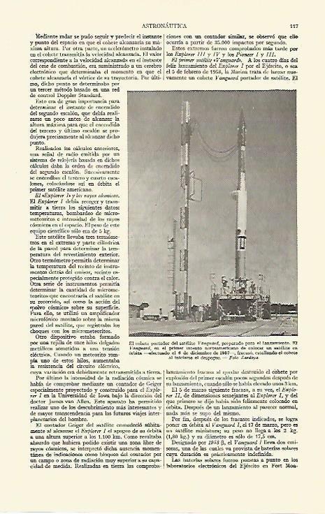 LAMINA ESPASA 14851: Cohete Vanguard el 6 de diciembre de 1957