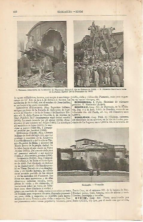LAMINA ESPASA 2618: Accidentes de tren en 1900 y 1907