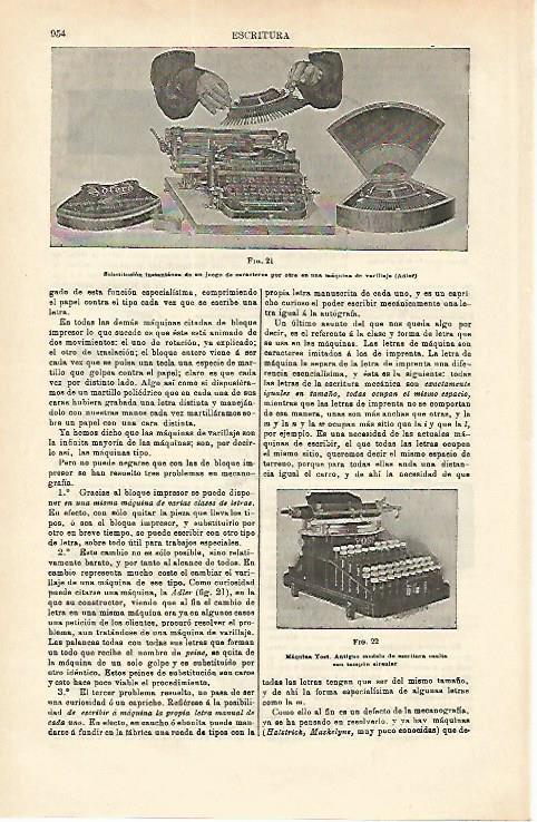 LAMINA ESPASA 16617: Sustitucion de juego de caracteres en maquina de escribir