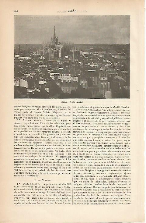 LAMINA ESPASA 5155: Vista parcial de Milan