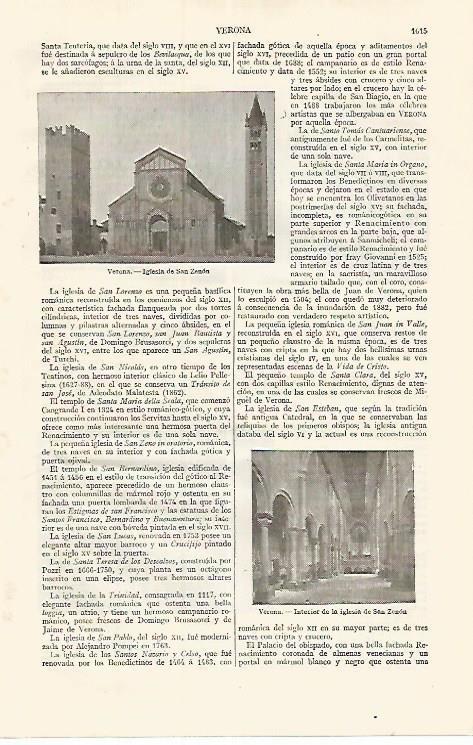 LAMINA ESPASA 17590: Iglesia de San Zenon en Verona