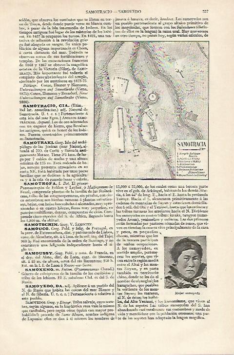 LAMINA ESPASA 18250: Mapa de Samotracia