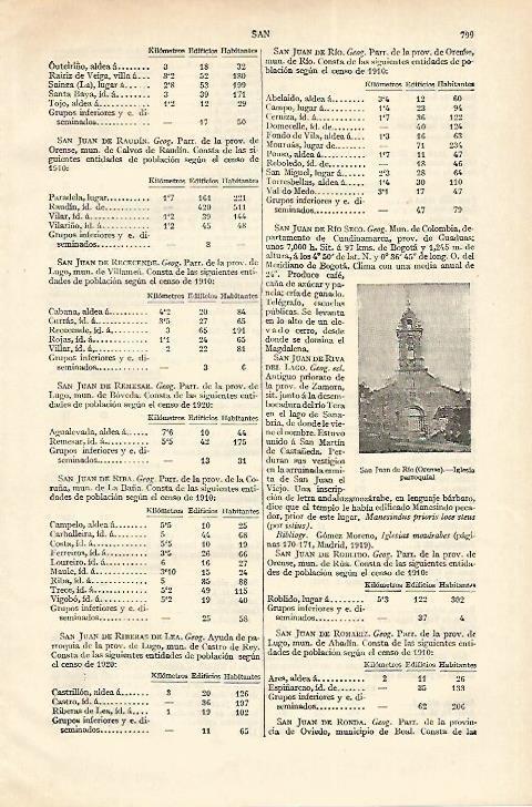 LAMINA ESPASA 18326: Iglesia de San Juan de Rio Orense