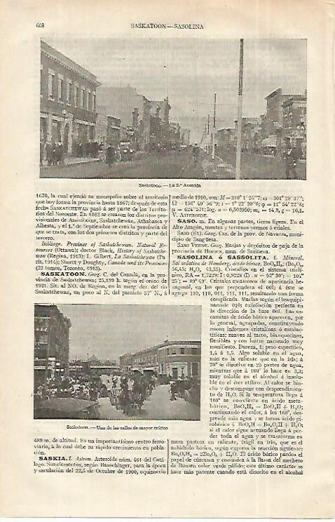 LAMINA ESPASA 12390: La Segunda Avenida de Saskatoon Canada