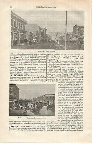 LAMINA ESPASA 12390: La Segunda Avenida de Saskatoon Canada