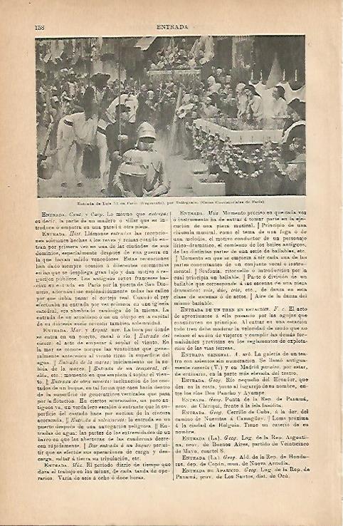 LAMINA ESPASA 18792: Entrada de Luis IX en Paris