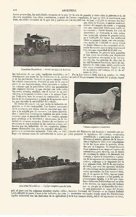 LAMINA ESPASA 19074: Campos agricolas de Argentina