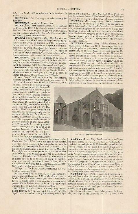 LAMINA ESPASA 19335: Iglesia de Ruffec Francia