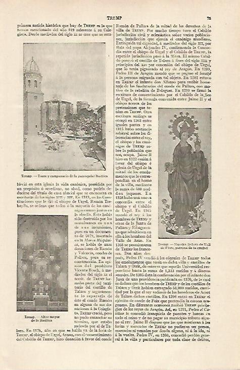 LAMINA ESPASA 20358: Basilica de Tremp Lleida