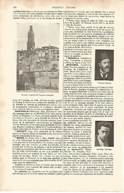 LAMINA ESPASA 8177: Gerona acuarela de Bonnin