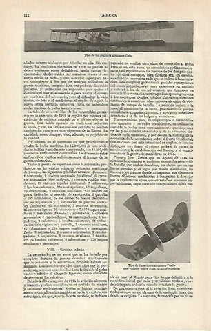 LAMINA ESPASA 21463: Avion aleman Gotha y Taube