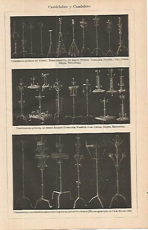 LAMINA ESPASA 4207: Candelabros goticos