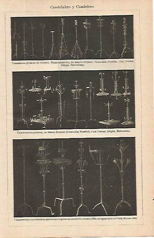 LAMINA ESPASA 4207: Candelabros goticos