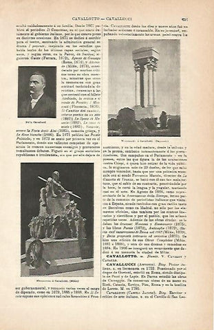 LAMINA ESPASA 2972: Monumentos a Cavallotti