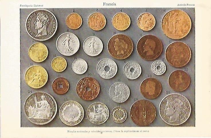 LAMINA ESPASA 3480: Monedas de Francia