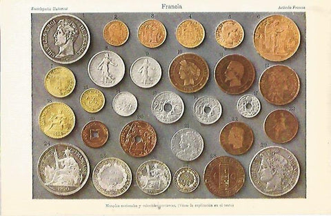 LAMINA ESPASA 3480: Monedas de Francia