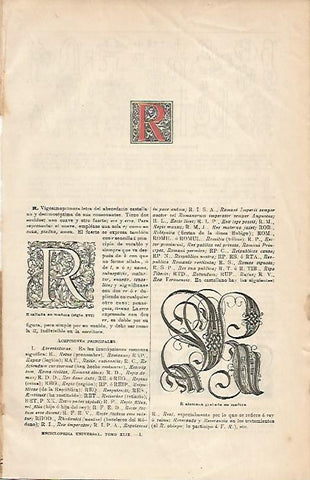 LAMINA ESPASA 4993: La letra R