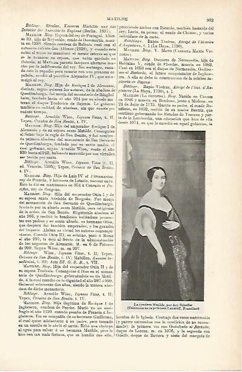 LAMINA ESPASA 1193: La condesa Matilde por Ary Scheffer