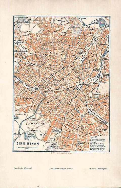 LAMINA ESPASA 22269: Plano de Birmingham