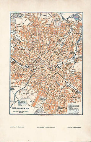 LAMINA ESPASA 22269: Plano de Birmingham