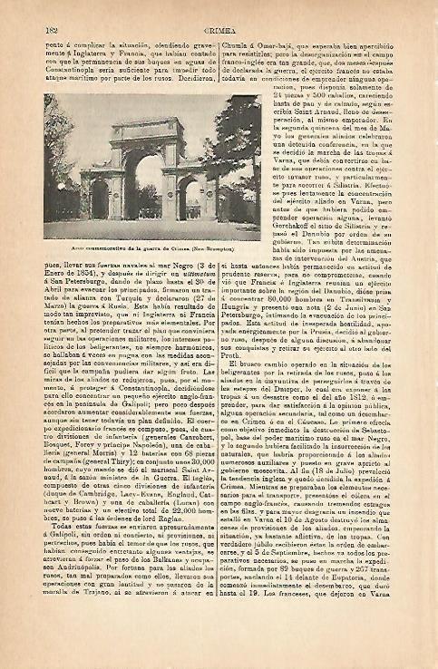 LAMINA ESPASA 14191: Arco conmemorativo de la Guerra de Crimea en New Brompton