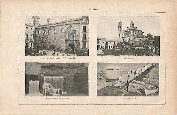 LAMINA ESPASA 11919: Vistas de Burriana Castellon