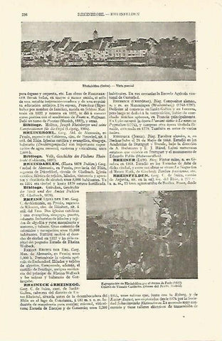 LAMINA ESPASA 13567: Vista parcial de Rheinfelden Suiza