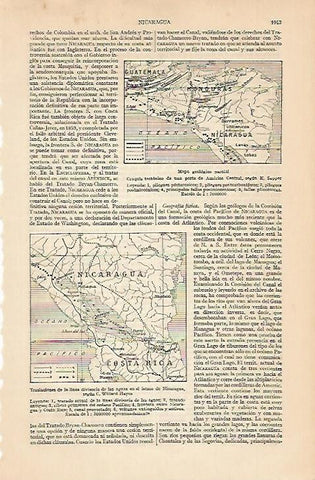 LAMINA ESPASA 4956: Mapas de Nicaragua