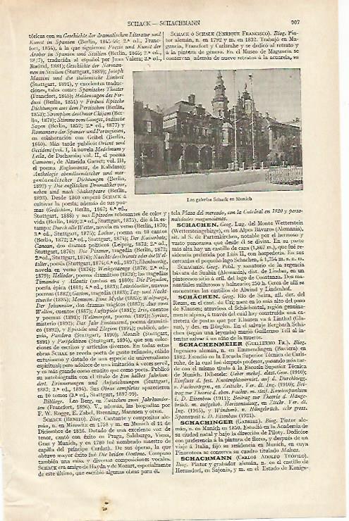LAMINA ESPASA 12440: Las galerias Schack en Munich