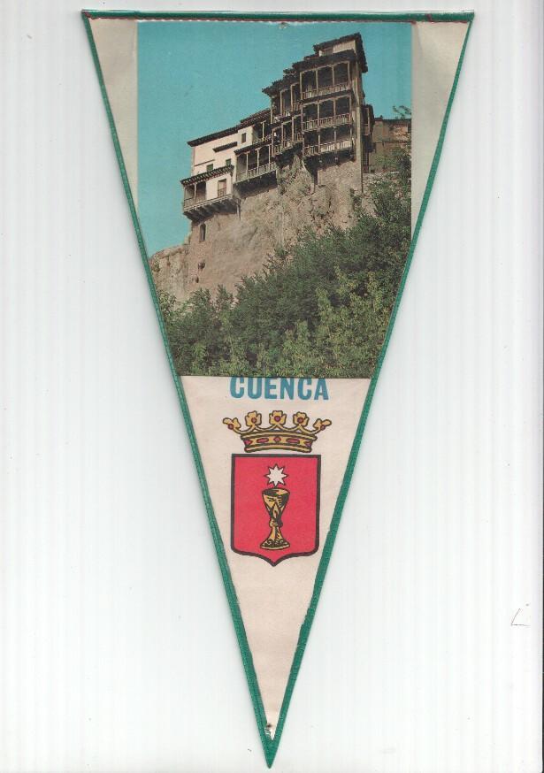 BANDERIN: CUENCA, Castilla La Mancha - Imagen de las casas colgantes  y escudo de Cuenca