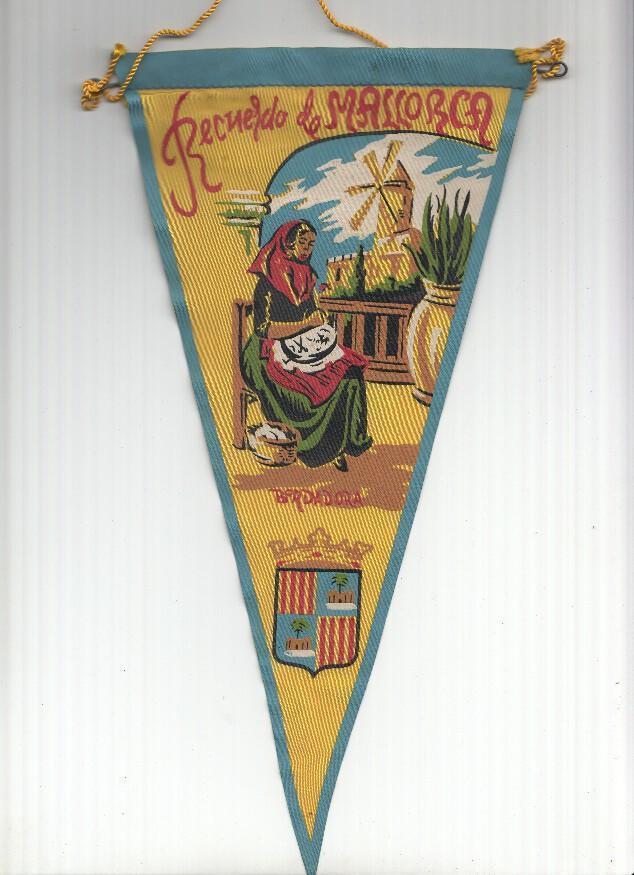 BANDERIN: MALLORCA - Ilustracion de Molino, Bordadora y escudo de Mallorca