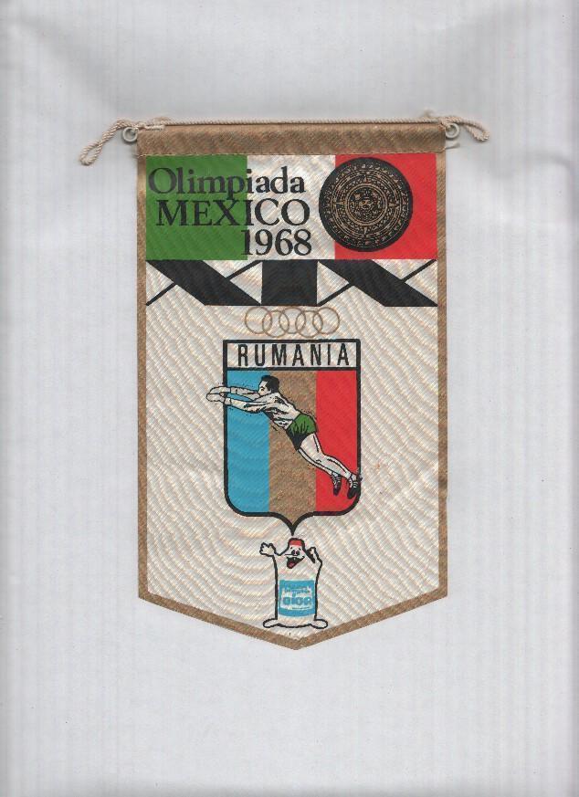 Banderin Olimpiada Mexico 1968 : Rumania (Editor detergentes Gior)