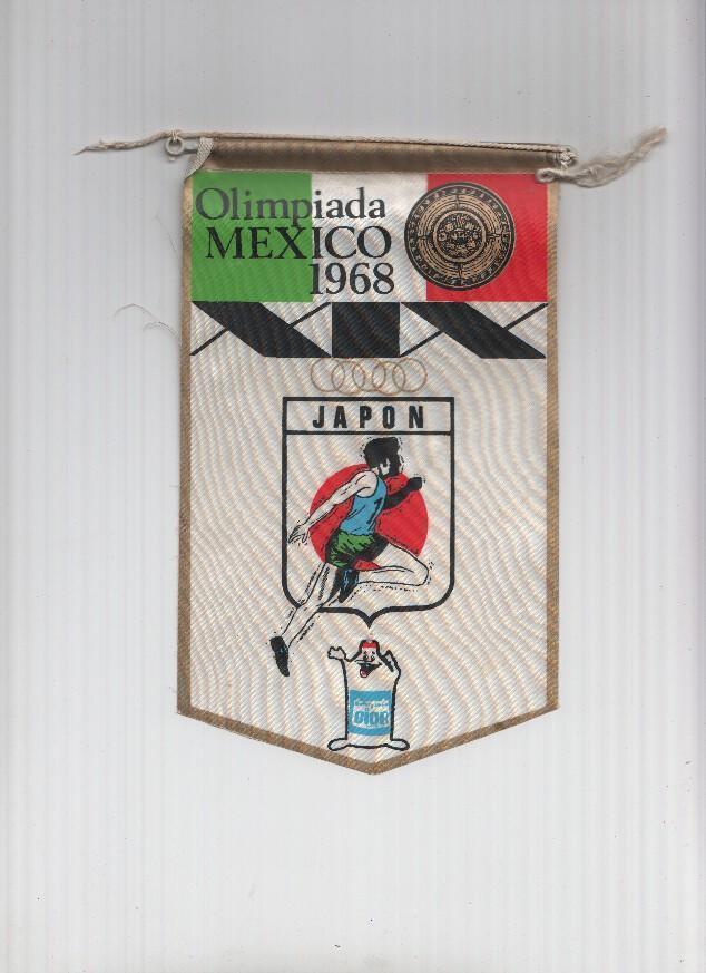 Banderin Olimpiada Mexico 1968 : Japon (Editor detergentes Gior)