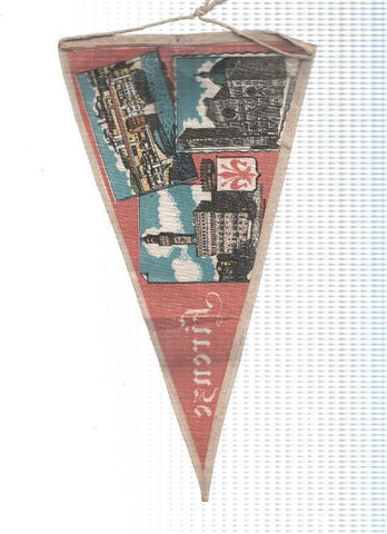 BANDERIN: FIRENZE / Florencia - Ilustraciones de el Palacio Vecchio, la Catedral y el Puente Vecchio
